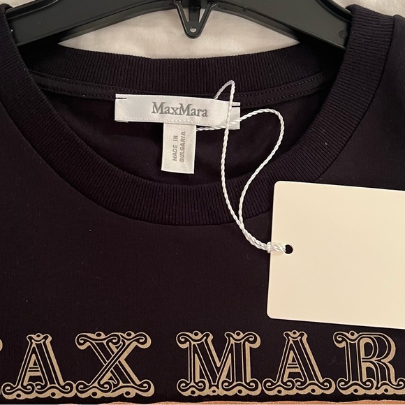 MAX MARA, Black SS T-shirt, Brown background & white outlining, size L.😍 - Picture 8 of 8